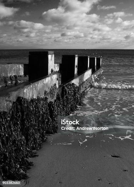 Breakwaters Beach Defences Stock Photo - Download Image Now - Abstract, Anger, Beach