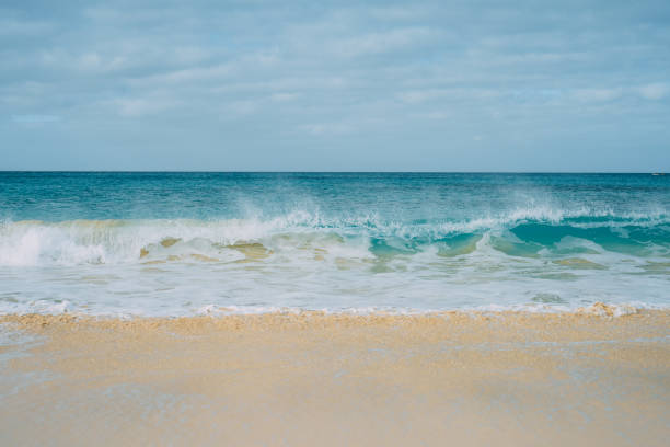 istock Cape Verde Sal island Beautiful beach with big waves 903389394