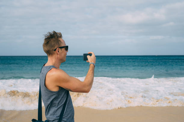 istock Tourist on vacation in Cape Verde man on beautiful beach 903393496