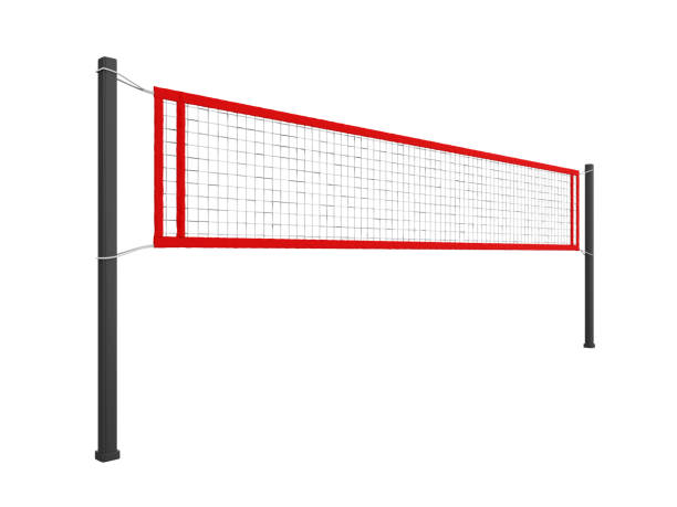 Volleyball Net Isolated Volleyball Net isolated on white background. 3D render volleyball net stock pictures, royalty-free photos & images