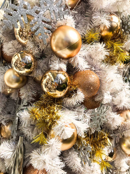 istock Elegant christmas background and Christmas tree decorations 903401424
