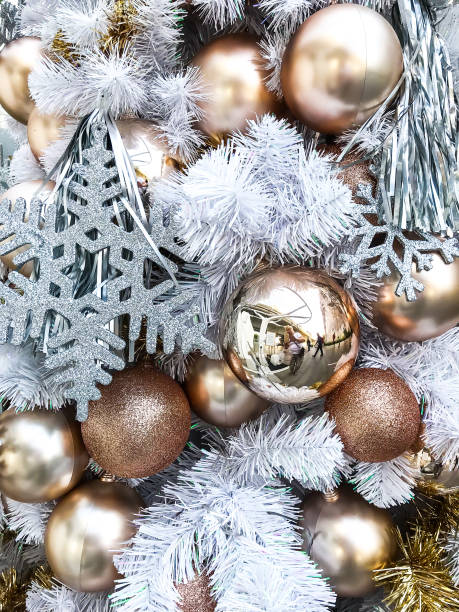 istock Elegant christmas background and Christmas tree decorations 903401852