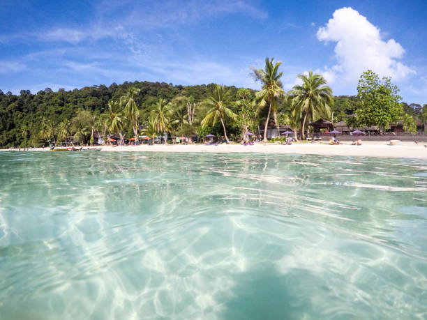 beautiful perhentian island beach, terengganu, malezja - asia color image horizontal terengganu zdjęcia i obrazy z banku zdjęć