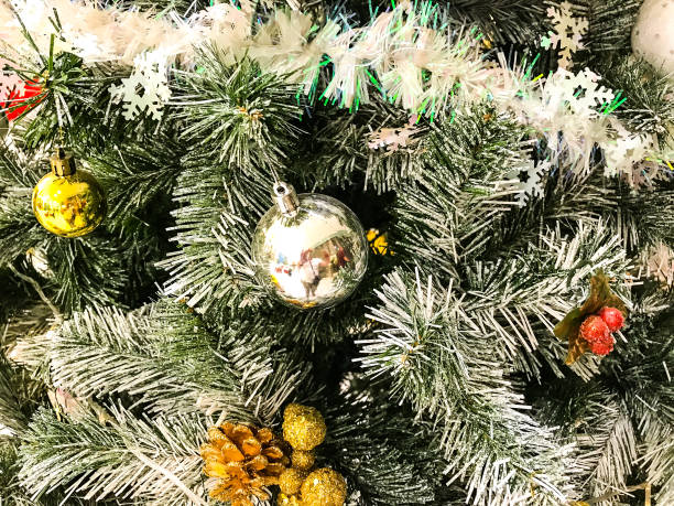 istock Elegant christmas background and Christmas tree decorations 903405090