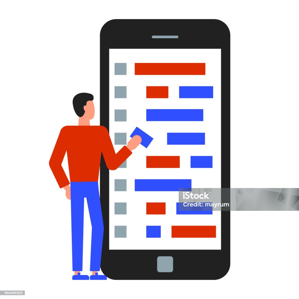 Code Writing Graphic Vector Illustration Of Programmer Writing A Code For Mobile Application ...