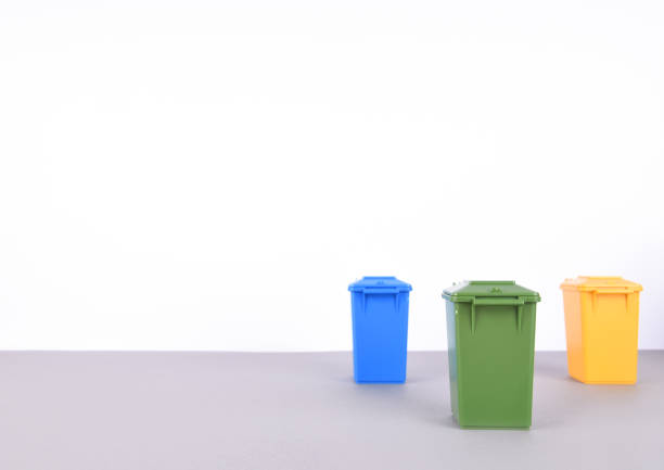 istock Colorful recycle bins on white background. 903412520