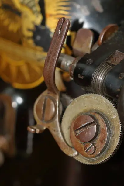 Photo of Details of old sewing machine