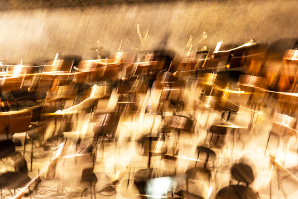 Abstract View Of An Orchestra Abstract View Of An Orchestra orchestra abstract stock pictures, royalty-free photos & images