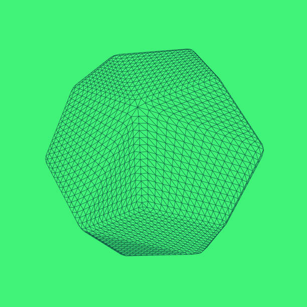 dodekaeder-vektor-illustration - hexahedron stock-grafiken, -clipart, -cartoons und -symbole