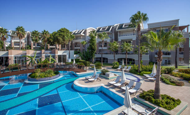 istock Luxury Construction hotel with Swimming Pool 903446450