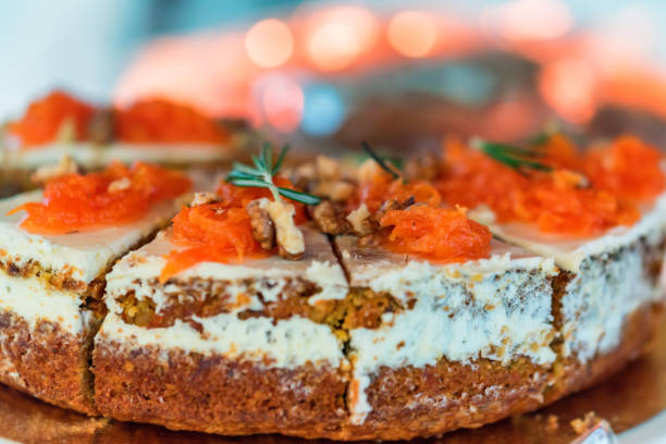 istock Freshly decorated organic carrot cake 903450110