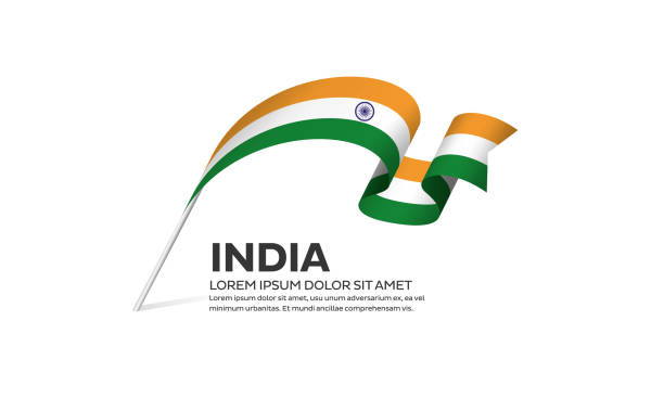 индия флаг фон - business traditional culture journey india stock illustrations