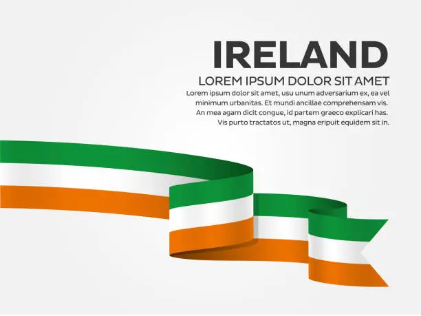 Vector illustration of Ireland flag background