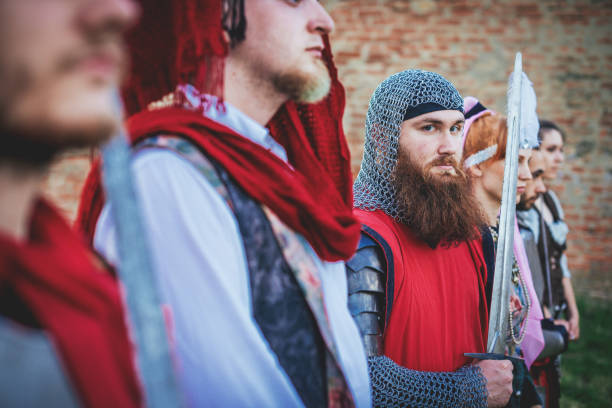 istock Nordic honor guard in medieval times 903456410