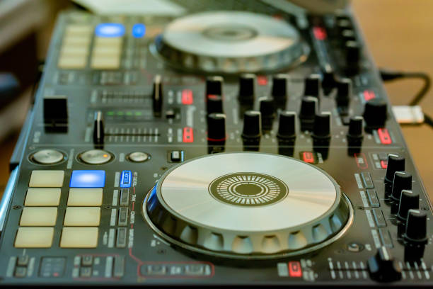 istock Close-up of DJ's audio mixing console 903456780