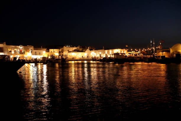 istock Naoussa view at night, Paros 903464762
