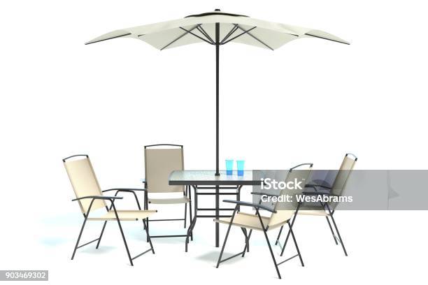 Patio Table Set Stock Photo - Download Image Now - Furniture, Patio, Yard - Grounds