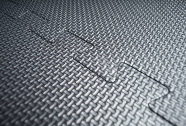 istock Heavy duty black rubber protective flooring tiles 903472768