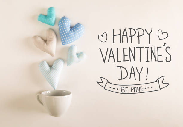 istock Valentine's Day message with blue heart cushions 903488180