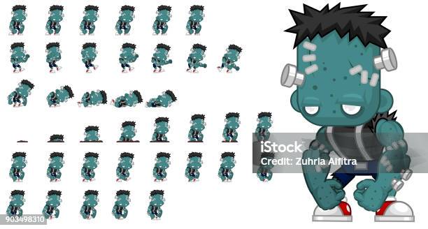 Zombie Character Animation Stock Illustration - Download Image Now - Monster - Fictional Character, Activity, Adventure