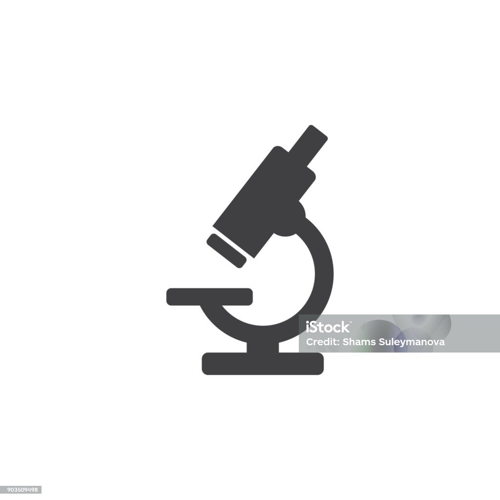 Mikroskop-Symbol auf weißem Hintergrund - Lizenzfrei Mikroskop Vektorgrafik