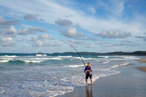 istock Beach fishing on Fraser island at sunset 903510194