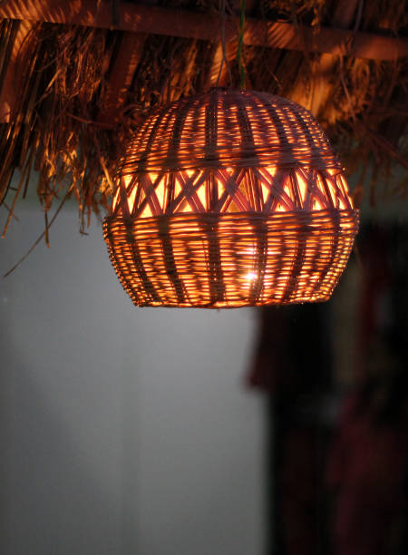 Indian electric bamboo  lamp shade