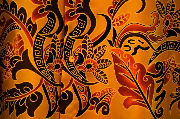 background batik asia. batik on the background malaysian batik stock pictures, royalty-free photos & images
