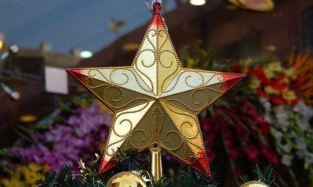 istock Stars in  Christmas festive decoration background 903519822