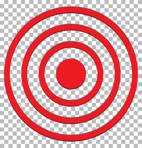 透明で分離されたターゲット。ターゲット アイコンのフラットなデザイン スタイル。ターゲット サイン。 - target sport target target shooting bulls eye点のイラスト素材／クリップアート素材／マンガ素材／アイコン素材