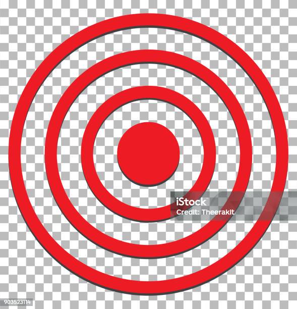 Target Isolated On Transparent Target Icon Flat Design Style Target Sign Stock Illustration - Download Image Now