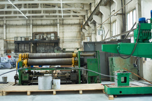 istock Machines in Empty Workshop of Construction Plant 903523220
