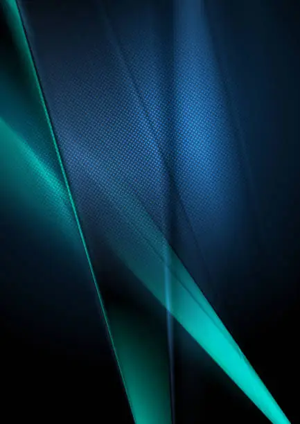 Vector illustration of Dark deep blue abstract shiny background