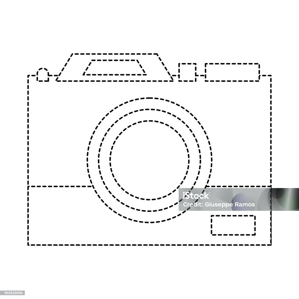 Digital Camera Shapee Dotted Shape Digital Camera Technology Equipment Design Stock ...