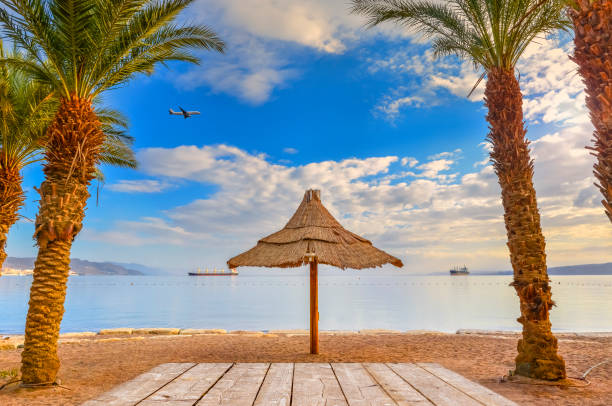istock Morning at a public beach of Eilat 903536516