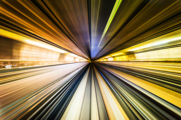 istock high speed abstract MRT track of motion light for background 903541744