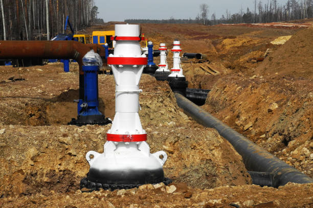istock Construction site of oil pipeline 903557444