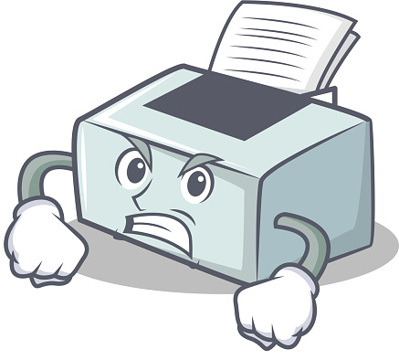 Printer Rage Meme Angry Printer Mascot Cartoon Style Stock Illustration - Download Image ...