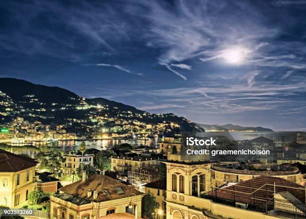 Rapallo Stock Photo - Download Image Now - Architecture, Cloud - Sky, Copy Space