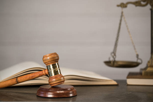 istock Law symbols. Court theme 903575566