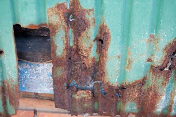 istock Closeup of dirty green Galvanize Sheet 903577320