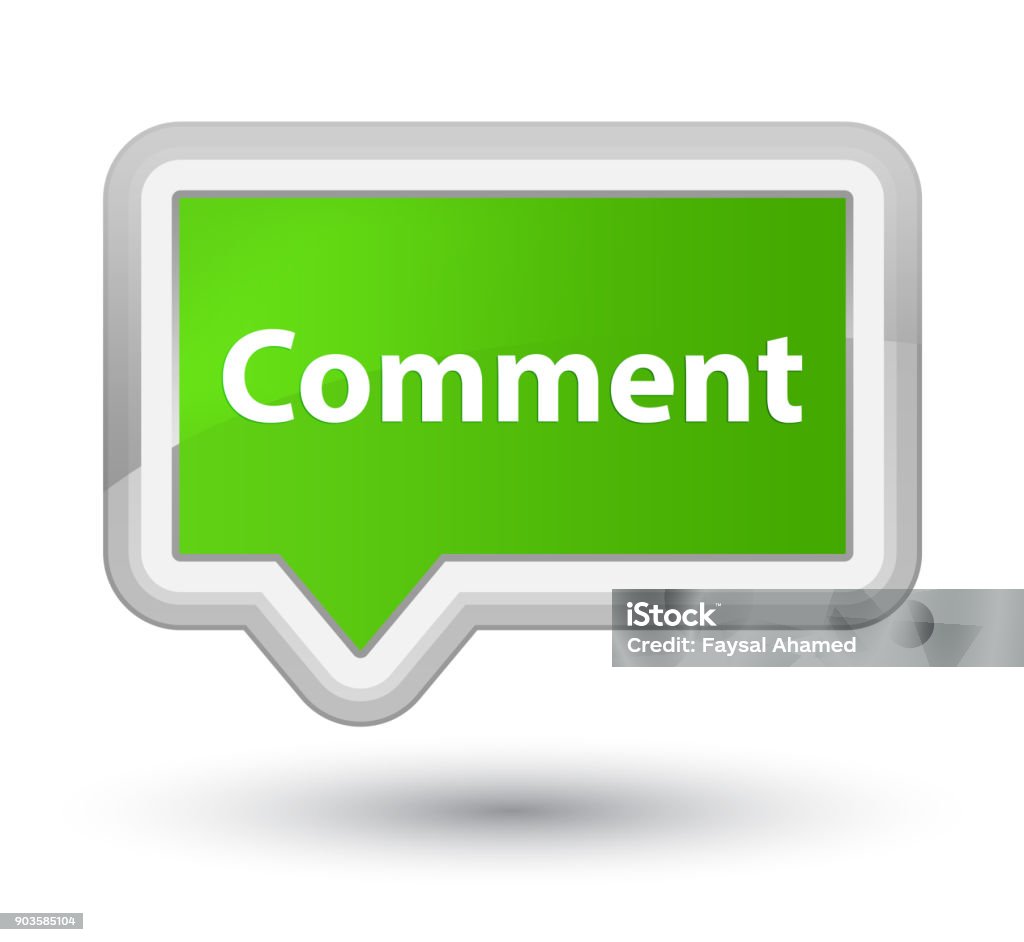 Green Comment Button Comment Prime Soft Green Banner Button Stock Illustration - Download ...