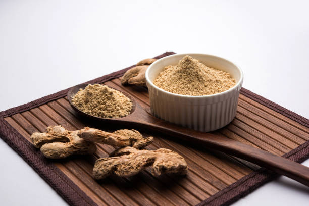 istock Ginger powder with dried Ginger also known as Sunth or Sonth in India 903588278
