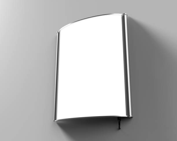 istock Convex LED light box Single Sided Poster display or  Sign Holder Curved Frame for  Theater Bills or Ads. 3d render illustration. 903589870