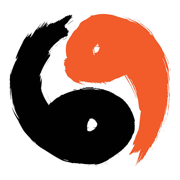 ilustrações de stock, clip art, desenhos animados e ícones de símbolo do ying-yang - yingyang
