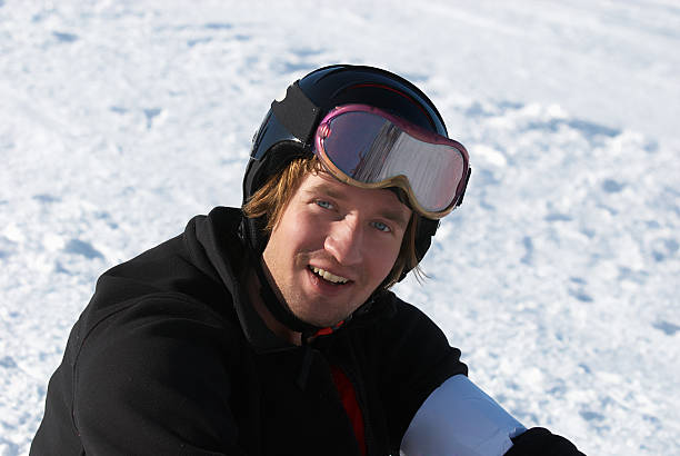 istock Snowboarder in helmet portrait 90359394
