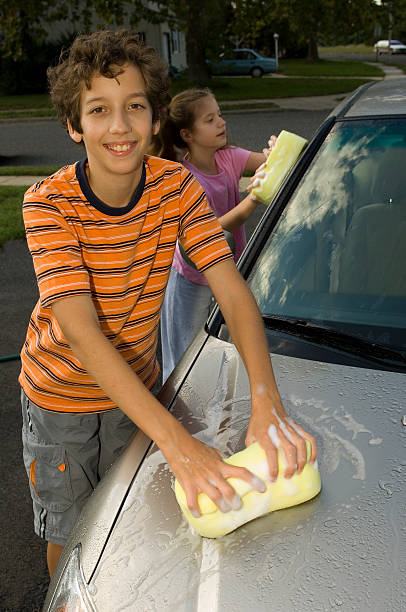 istock Children Washing a Car 90359440