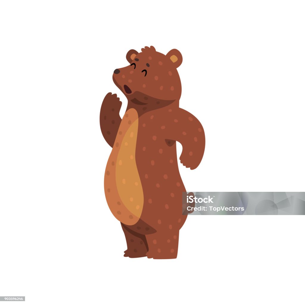 Ilustración de Dibujos Animados De Oso Grizzly Alguien Pidiendo Lindo Animal Con Pelaje Marrón Orejas Pequeñas Y Cola Corta Criatura Del Bosque Salvaje Vector Plano Para Niños S Libro Impresión La Etiqueta Ilustración de Dibujos Animados De Oso Grizzly Alguien Pidiendo Lindo Animal Con Pelaje Marrón Orejas Pequeñas Y Cola Corta Criatura Del Bosque Salvaje Vector Plano Para Niños S Libro Impresión La Etiqueta