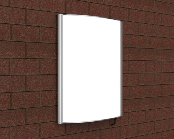istock Convex LED light box Single Sided Poster display or  Sign Holder Curved Frame for  Theater Bills or Ads. 3d render illustration. 903596886