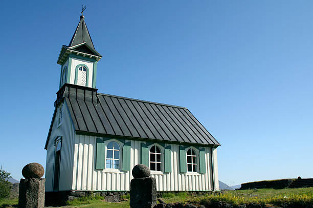 istock White church in Iceland # 1 90360034
